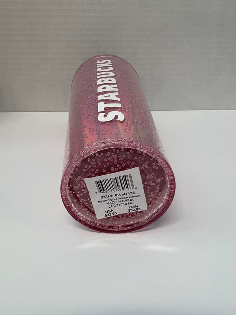 Starbucks "Pink Champagne" Bubbles Tumbler 24oz.