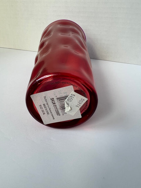Starbucks Mexico "Cherry Red Dented" Glass Tumbler 16oz. (2022)