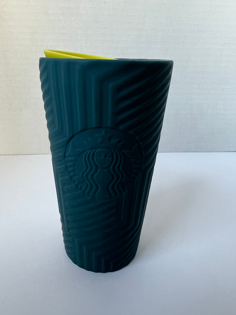 Starbucks "Geometric Blue" Ceramic Tumbler 12oz.