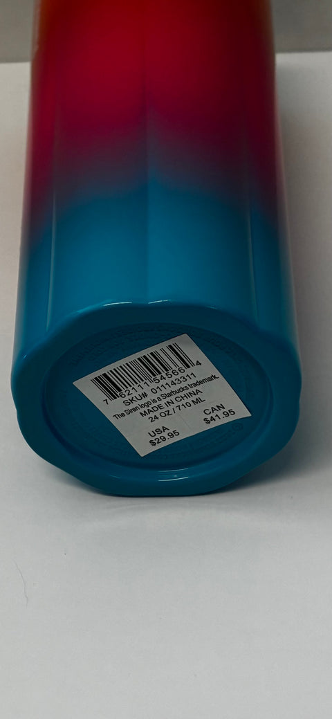 Starbucks "Gradient Sunset" Ombre Stainless Steel Tumbler 24oz.