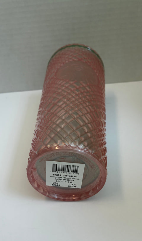 Starbucks "Pink Pearl" Jeweled Tumbler 24oz.