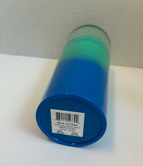 Starbucks "Spearmint Wave" Glitter Ombre Tumbler 24oz. (2022)