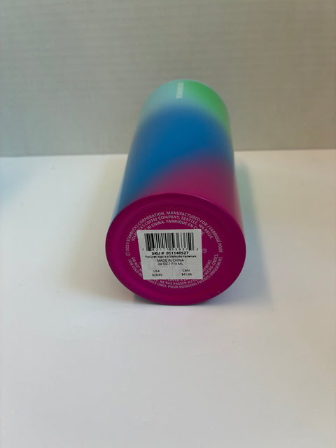 Starbucks Technicolor Gradient Stainless Steel Tumbler 24oz.